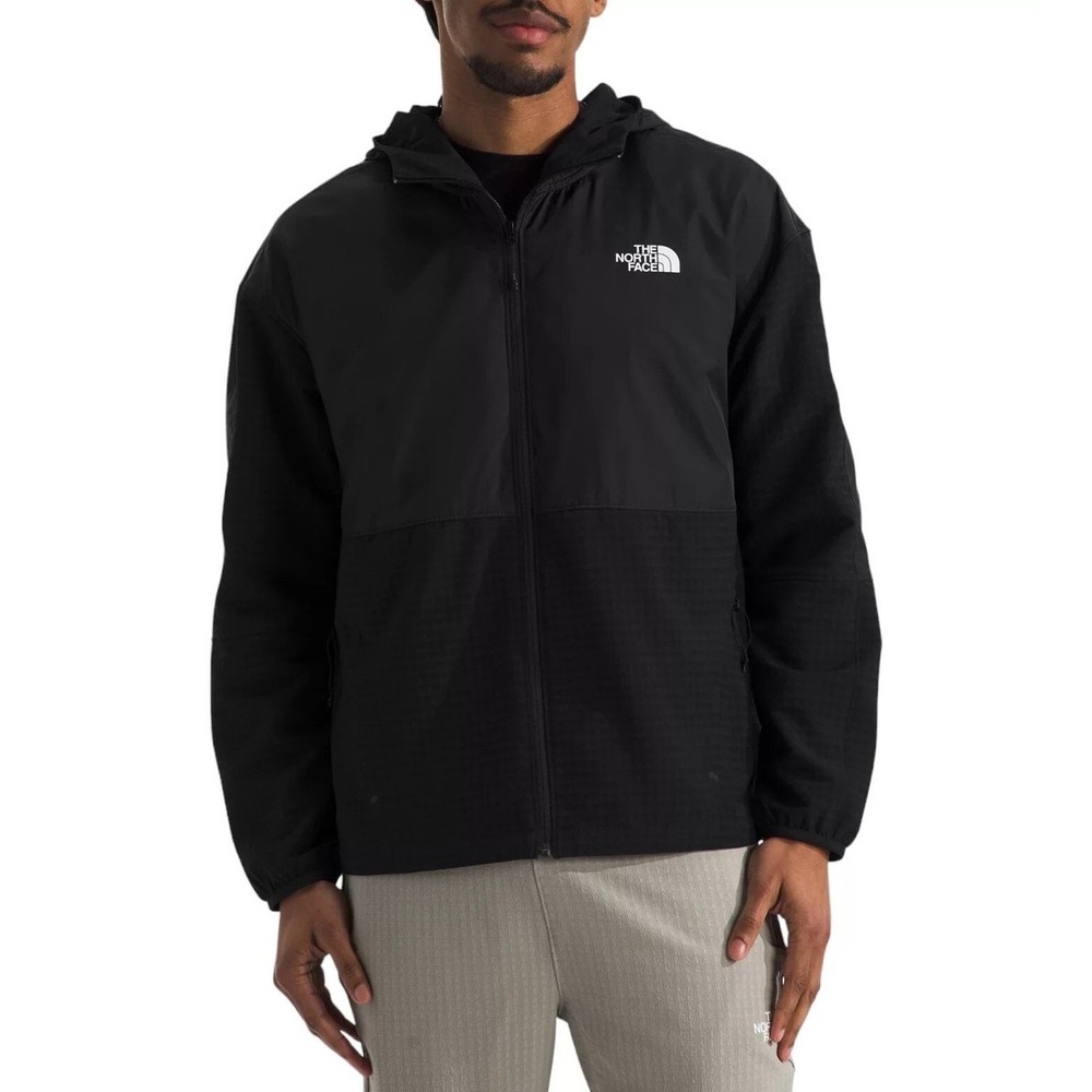 The North Face Tekwear Grid Hybrid Full Zip Jacket Black Small New‎ With Tags
